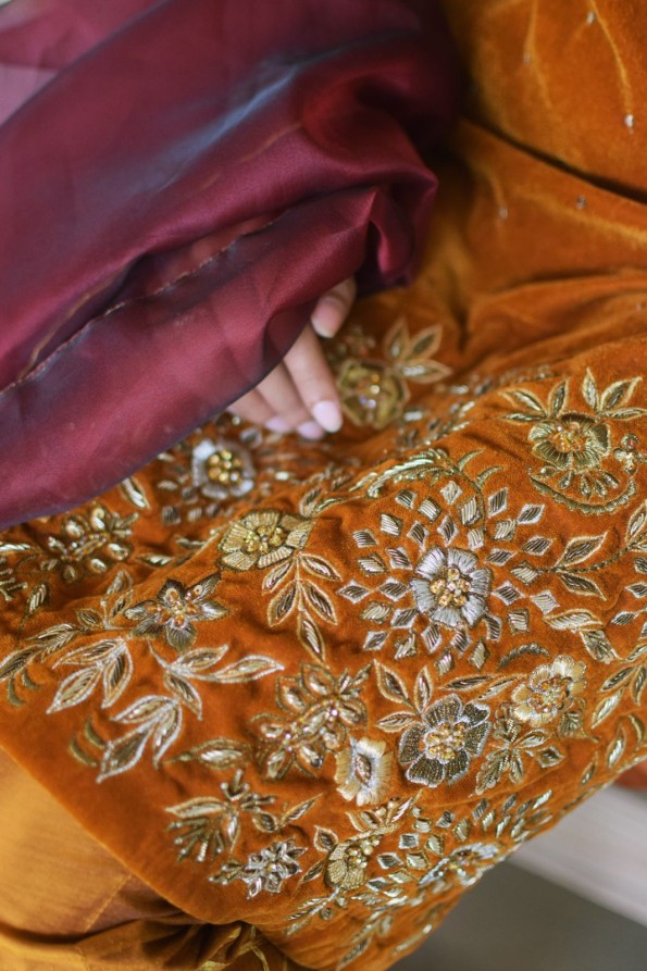 orange velvet dress pakistani 3pc Velvet Burnt Orange Indian Pakistani Bangladeshi Desi Designer Shalwar Kameez Suit