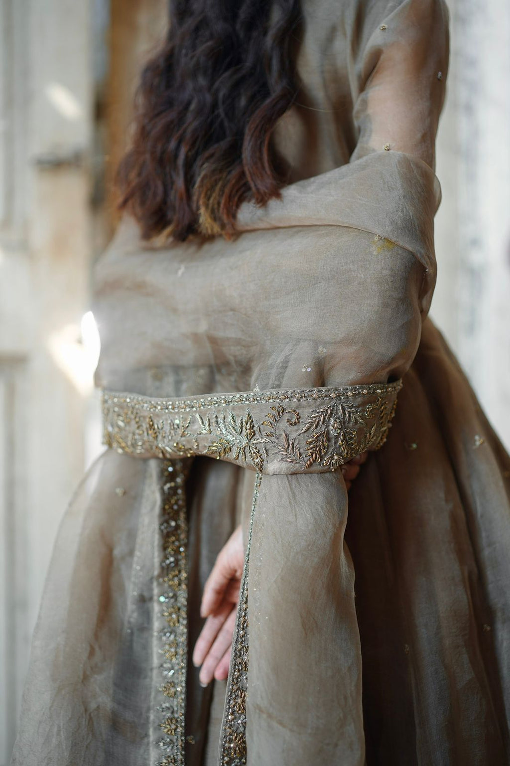 ZEBAISH E ZAMANA ( CHAMPANGE DRESS )