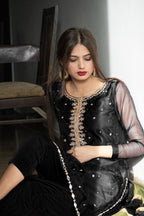 BLACK SHEESHA WORK DRESS