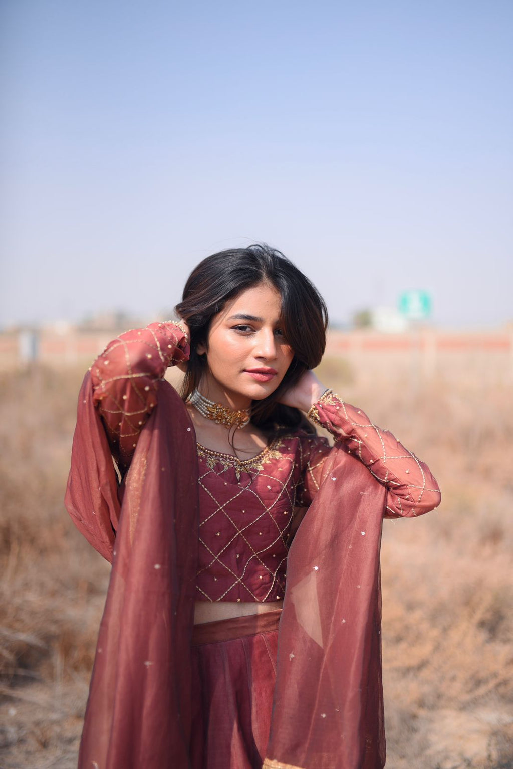 TEA PINK LEHANGA CHOLI