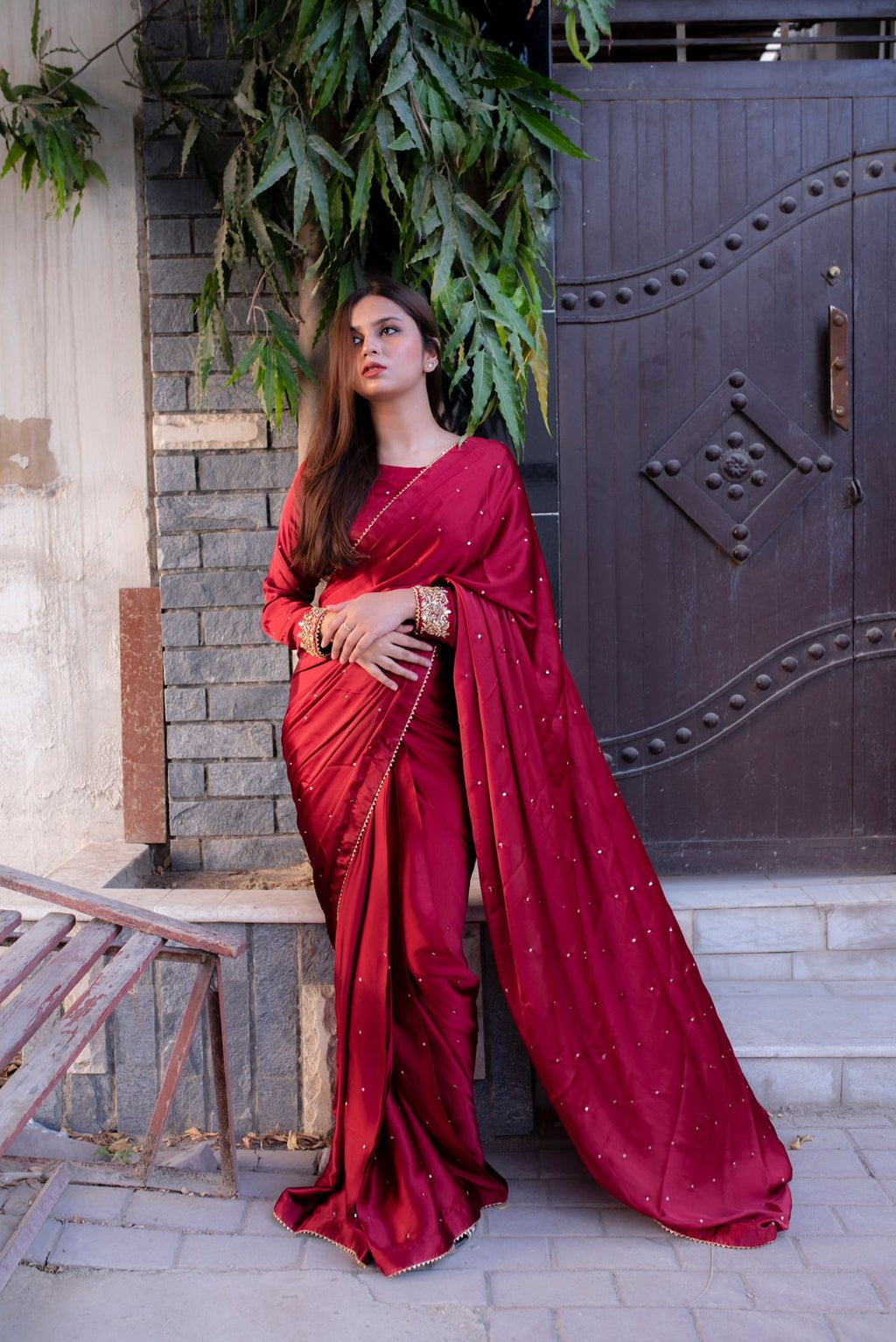 MAYON SILK SAREE IN MAROON