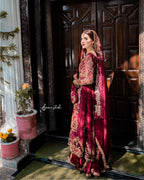 BURGUNDY BRIDAL DRESS