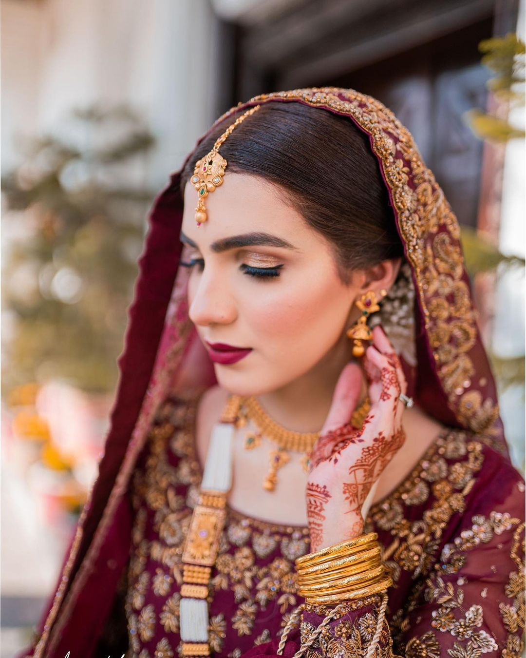 BURGUNDY BRIDAL DRESS