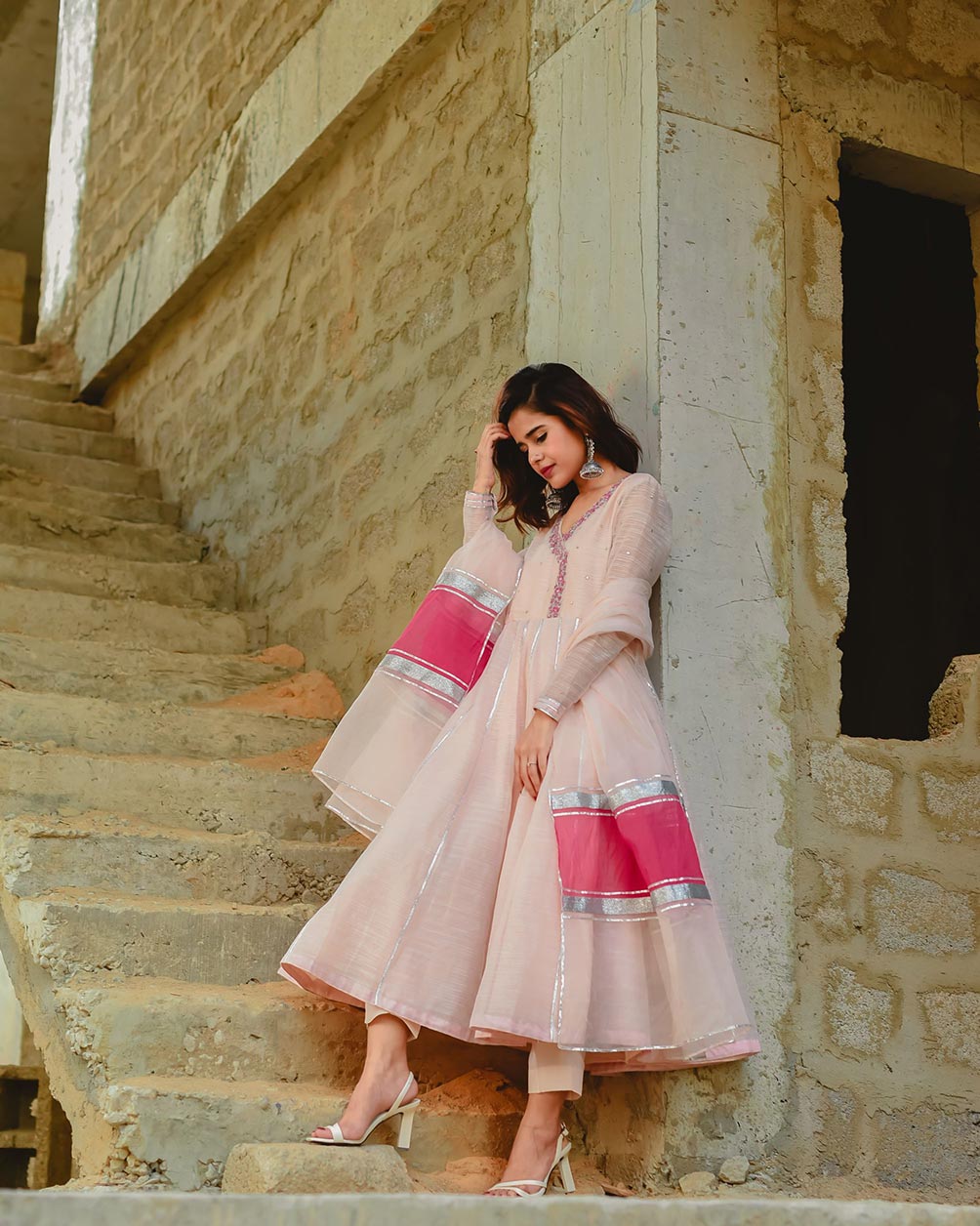 LIGHT PINK PISHWAS
