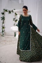 BAGHBAAN (GREEN LEHANGA DRESS)