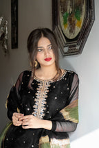BLACK SHEESHA WORK DRESS
