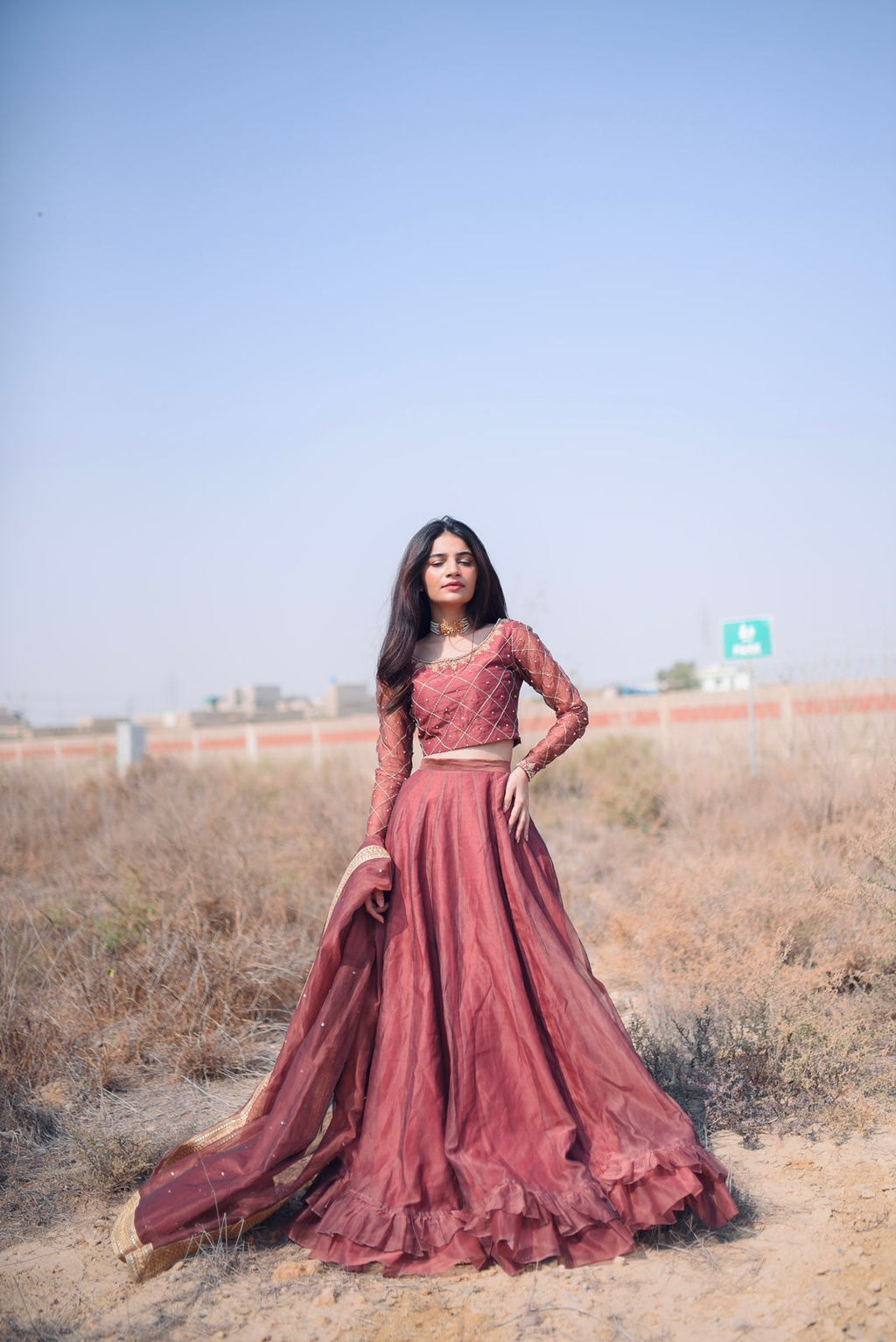 TEA PINK LEHANGA CHOLI
