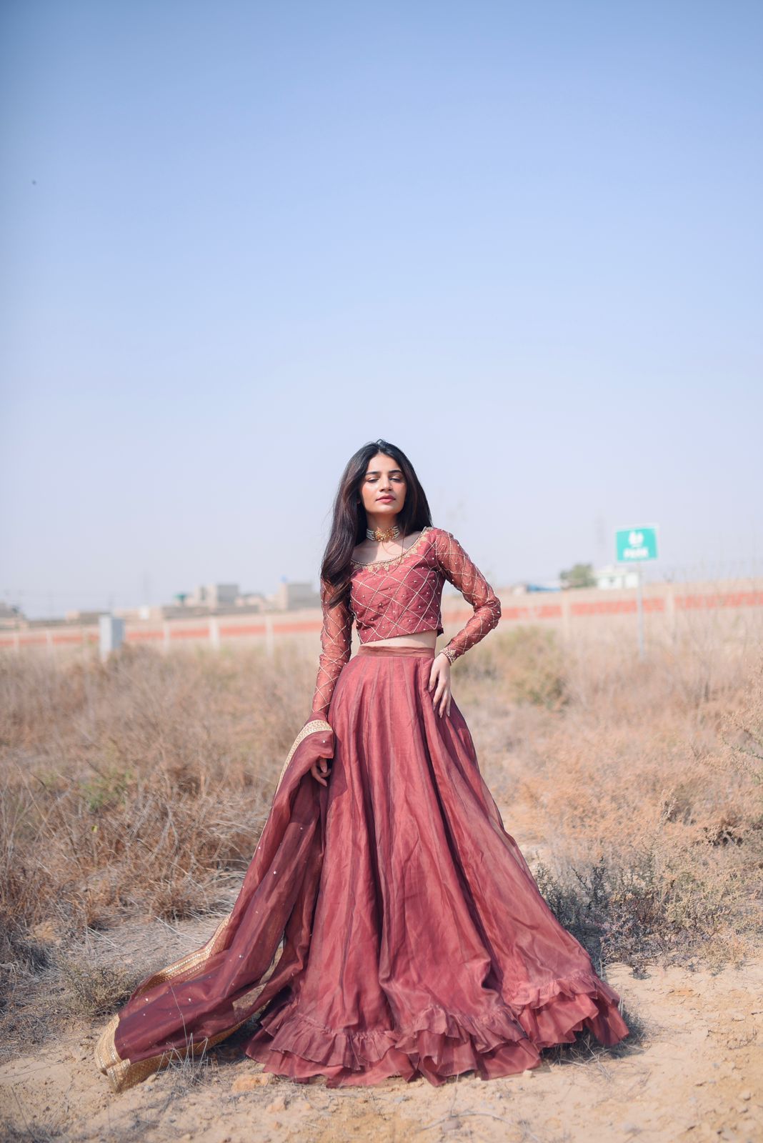TEA PINK LEHANGA CHOLI