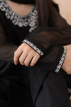 BLACK ( white emb ) shalwaar kameez