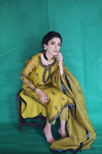 MUSTARD GREEN DRESS