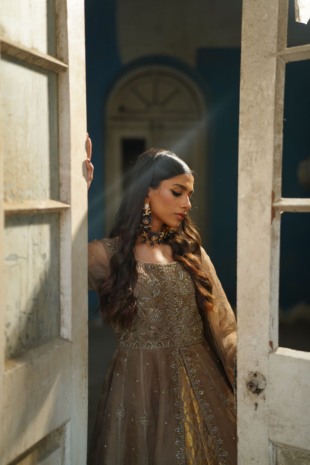 ZEBAISH E ZAMANA ( CHAMPANGE DRESS )