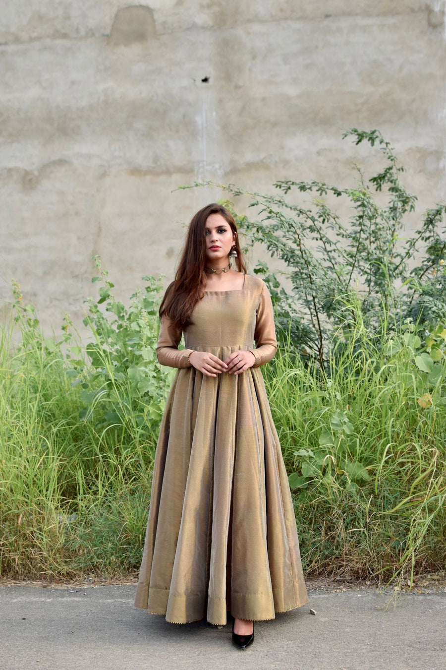 BRONZE LAMA DRESS