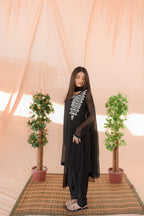 BLACK ( white emb ) shalwaar kameez