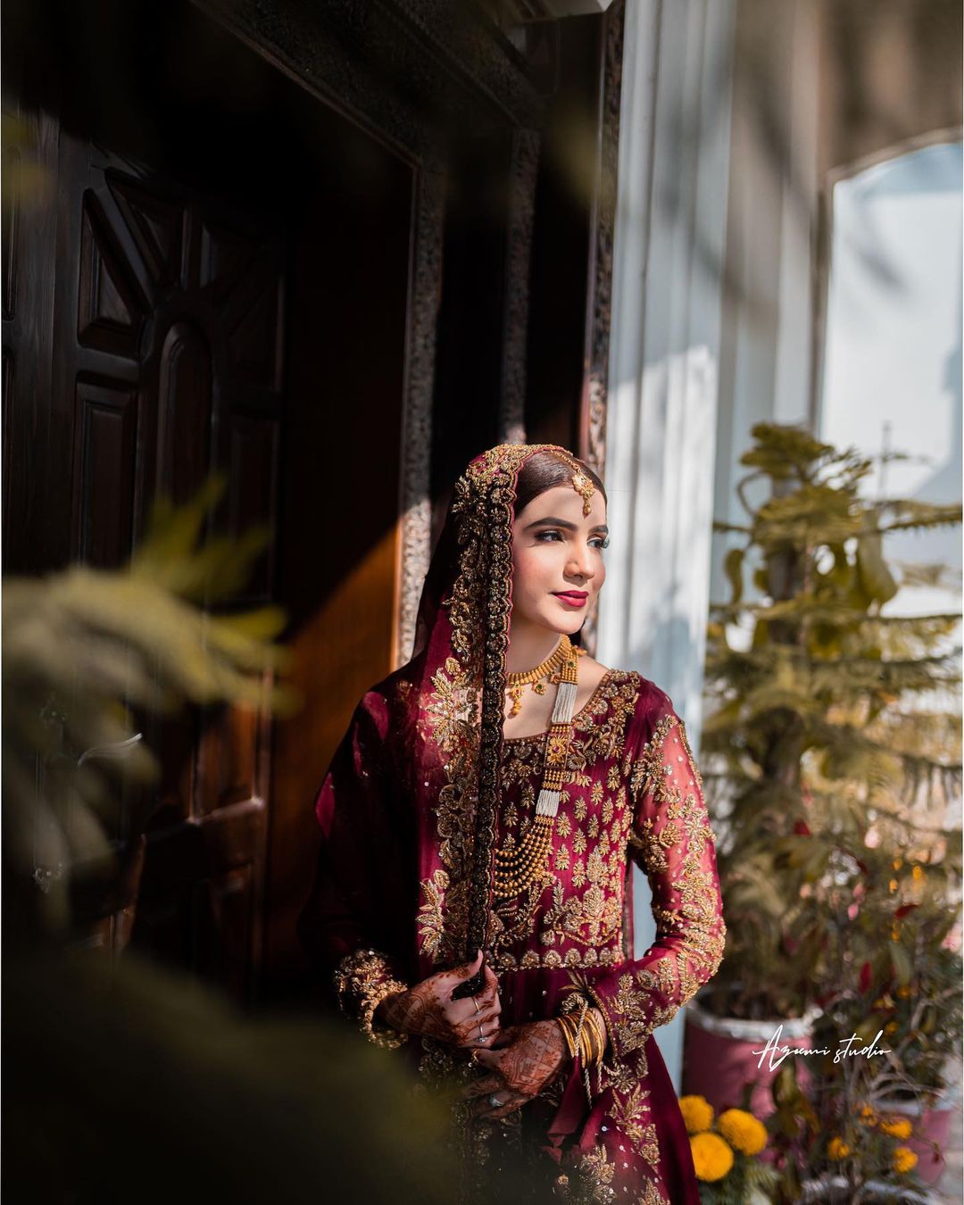 BURGUNDY BRIDAL DRESS