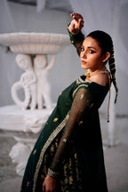 BAGHBAAN (GREEN LEHANGA DRESS)