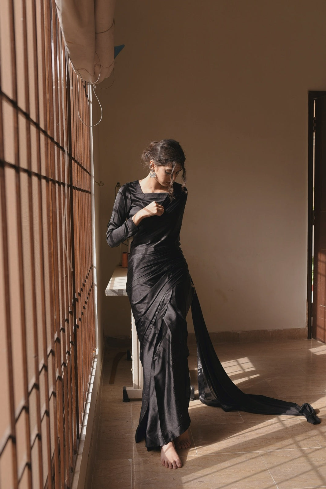 BLACK SILK SAREE