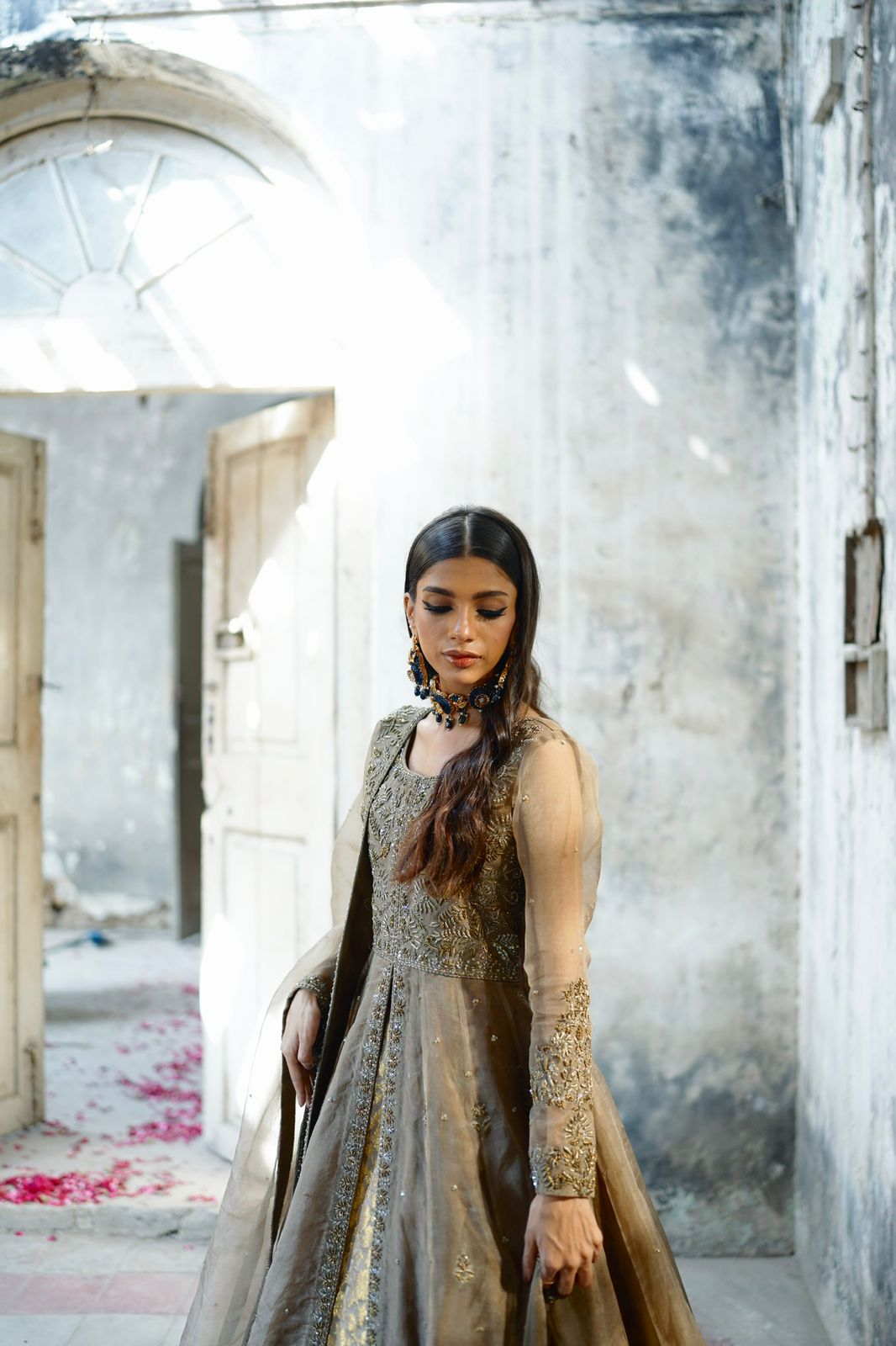 ZEBAISH E ZAMANA ( CHAMPANGE DRESS )
