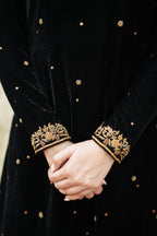 BLACK VELVET WITH P/B DUPATTA