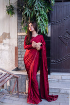 MAYON SILK SAREE IN MAROON