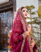 BURGUNDY BRIDAL DRESS