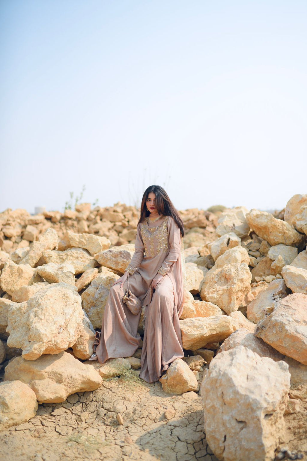 FAWN COTTON SILK DRESS