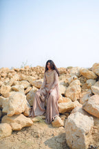 FAWN COTTON SILK DRESS