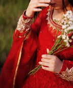 RED CAPARISON DRESS
