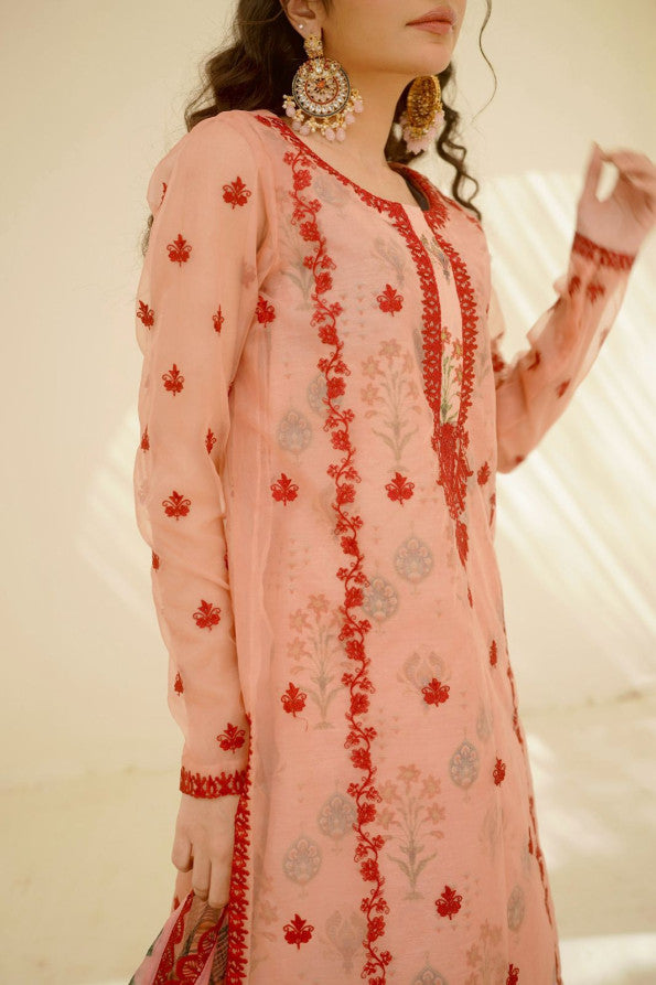 EID COLLECTION'25 ( PINK PRINTED DRESS )