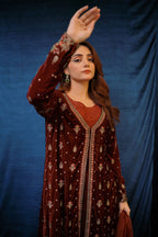 SAFFRON COLLECTION '24 ( VELVET COAT DRESS )
