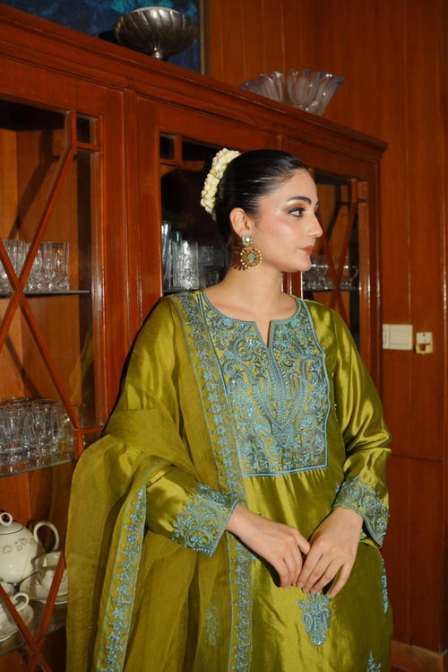 Ashnah Collection'25 ( Lime green dress )