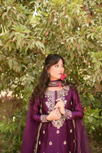 VOILET SHEESHA SILK DRESS