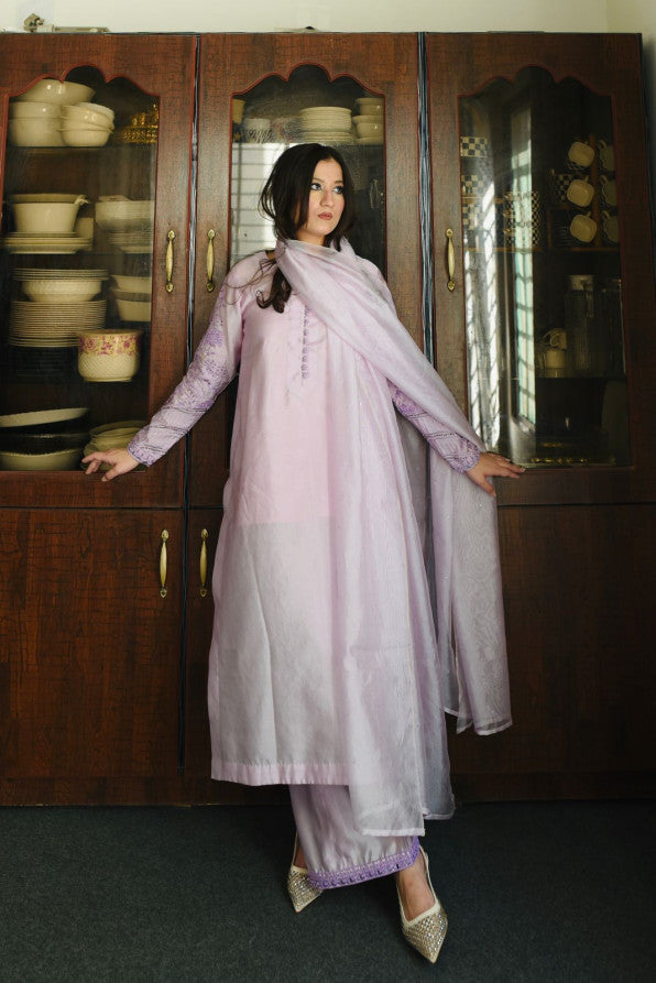 LAVENDER LONG SHIRT DRESS
