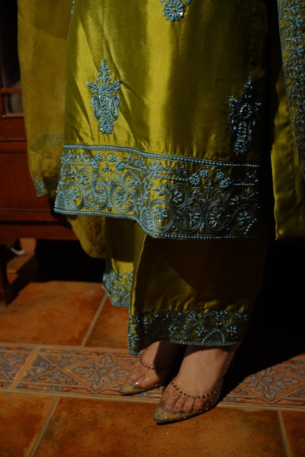 Ashnah Collection'25 ( Lime green dress )