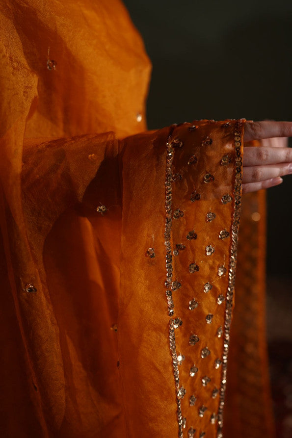 PHOOL COLLECTION '25 MUSTARD DRESS