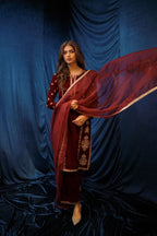 SAFFRON COLLECTION ‘24 MAROON VELVET