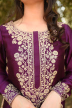 VOILET SHEESHA SILK DRESS