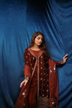 SAFFRON COLLECTION '24 ( VELVET COAT DRESS )
