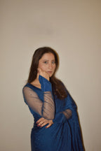 NAVY BLUE SILK SAREE