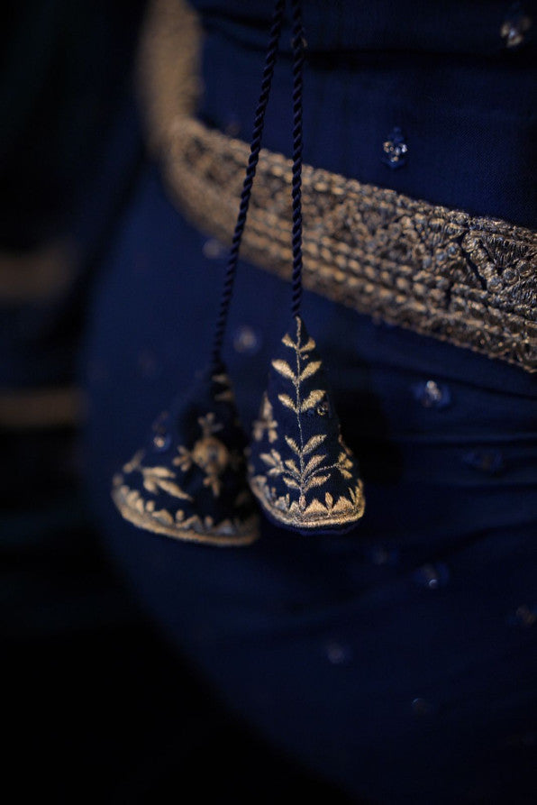 SAFFRON COLLECTION' 24 ( ROYAL BLUE SEQUINCED SAREE )