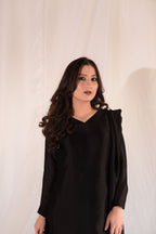 SHEESHA SILK BLACK DRESS