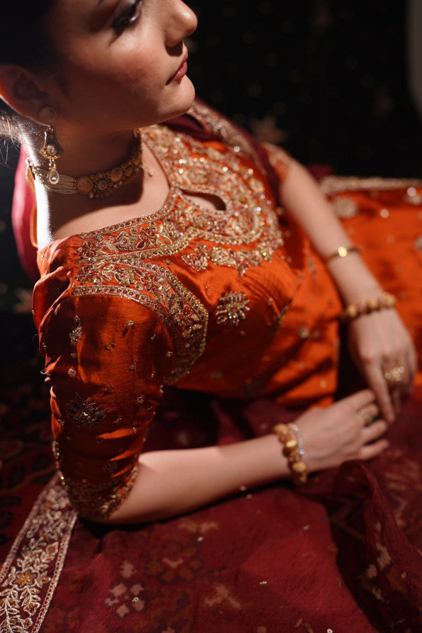 PHOOL COLLECTION ‘25 ( RUST LONG SHIRT DRESS)