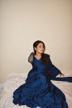 NAVY BLUE SILK SAREE