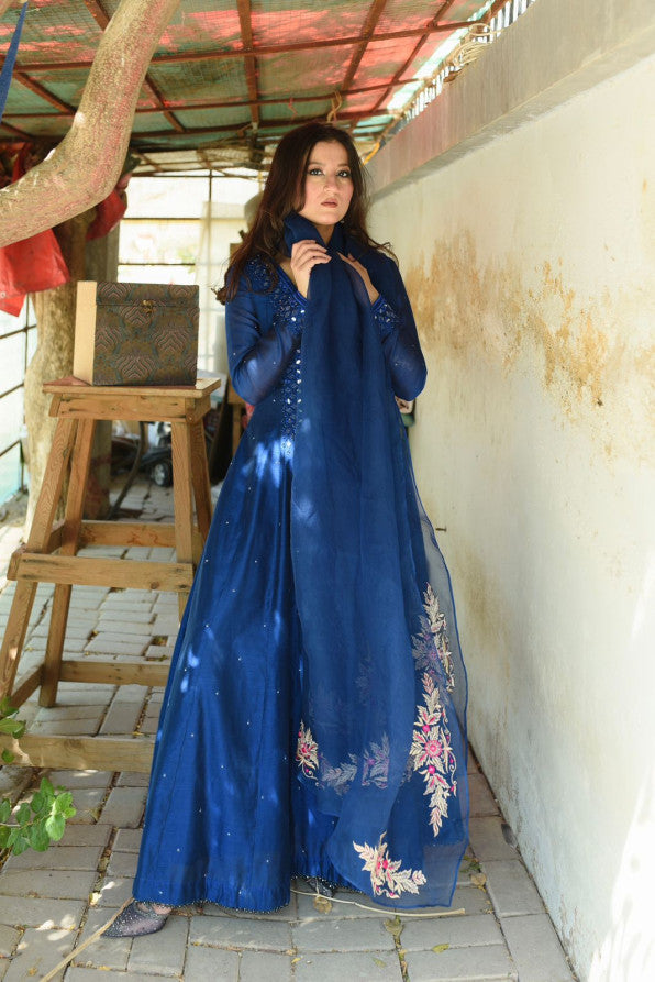ROYAL BLUE KATDANA PISHWAS