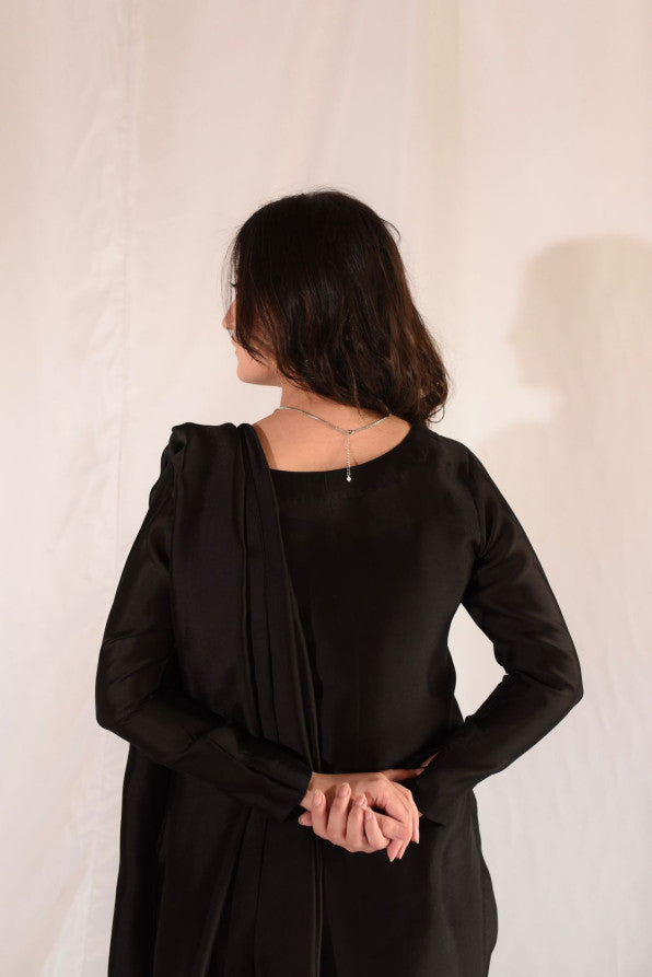 SHEESHA SILK BLACK DRESS
