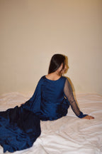NAVY BLUE SILK SAREE