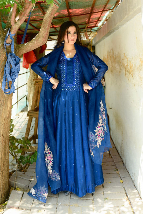 ROYAL BLUE KATDANA PISHWAS