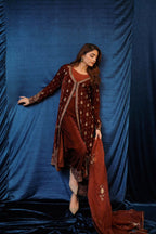 SAFFRON COLLECTION '24 ( VELVET COAT DRESS )