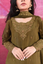 FESTIVE'25 ( MEHANDI GREEN FARSHI )