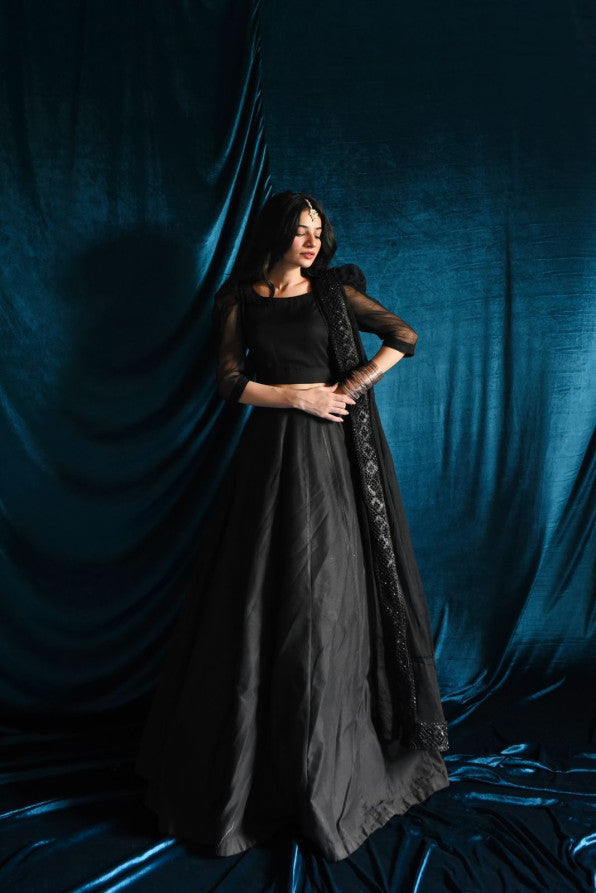 BLACK LEHANGA CHOLI