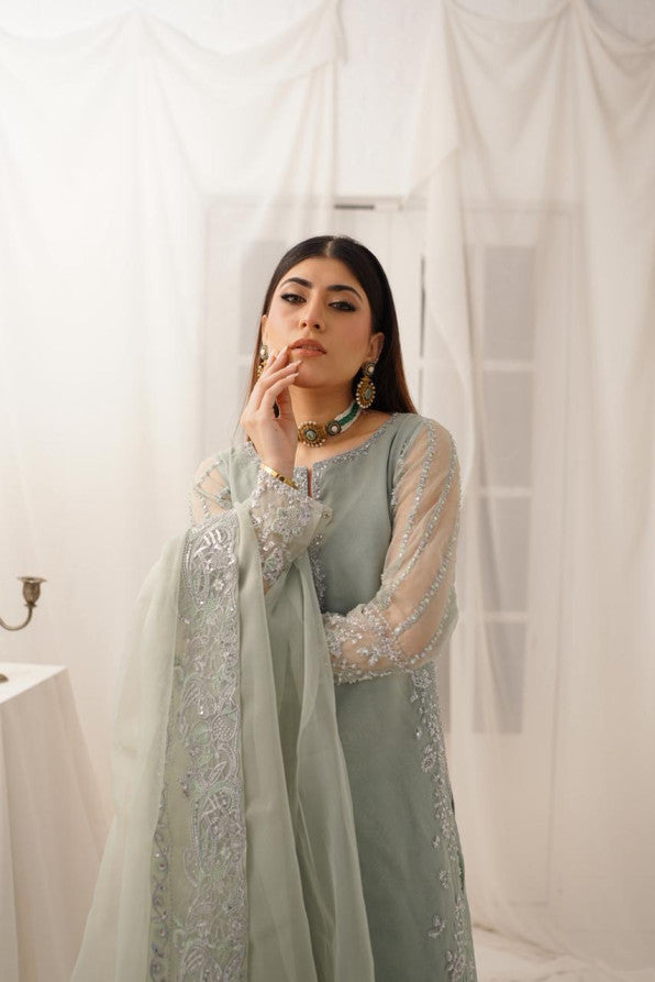 RANGREZ COLLECTION ( SEA BLUE LEHANGA DRESS )